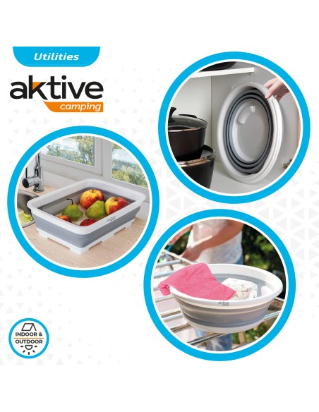 Seau, bassine et seau pliant