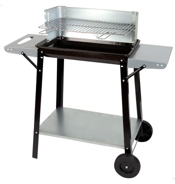Barbecue au charbon de bois portable avec grilles à 4...