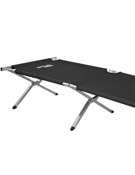 Lit pliant de camping noir