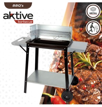 Barbecue au charbon de bois portable avec grilles à 4... 2