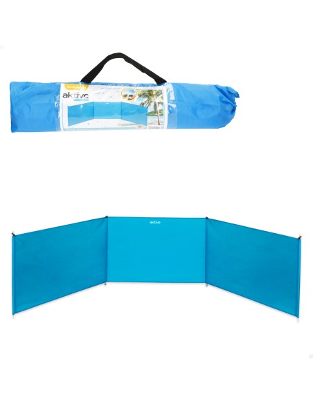 Brise-vent de plage pliable en aluminium 300x75 cm