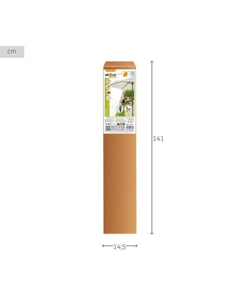 Parasol hexagonal Ø270 cm mât aluminium couleur crème