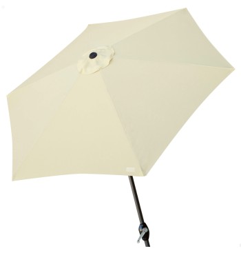 Parasol hexagonal Ø300 cm mât aluminium couleur crème