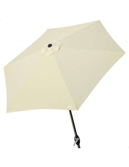 Parasol hexagonal Ø300 cm mât aluminium couleur crème