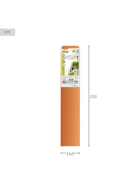 Parasol hexagonal Ø300 cm mât aluminium couleur crème