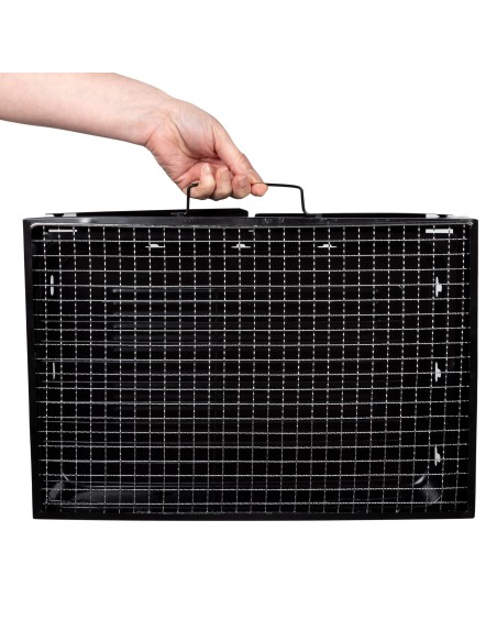 Barbecue portable pliant rectangulaire noir 50x30x23 cm