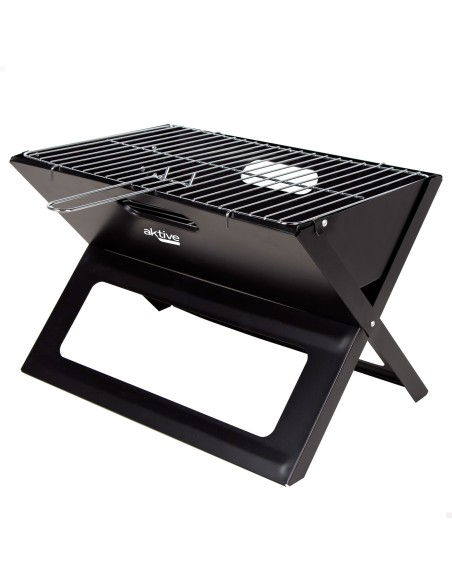 Barbecue portable pliable rectangulaire noir 45x29x30 cm