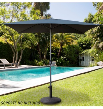 Parasol rectangulaire 200x300cm mât aluminium anthracite 2