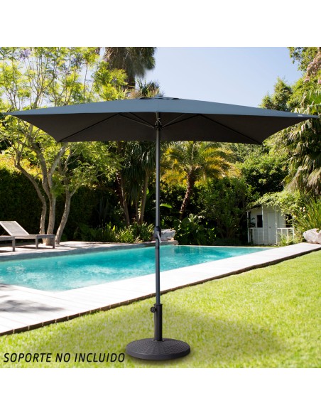 Parasol rectangulaire 200x300cm mât aluminium anthracite