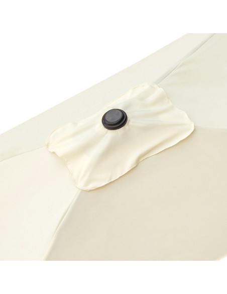 Parasol de balcon 200x120 cm mât aluminium couleur crème