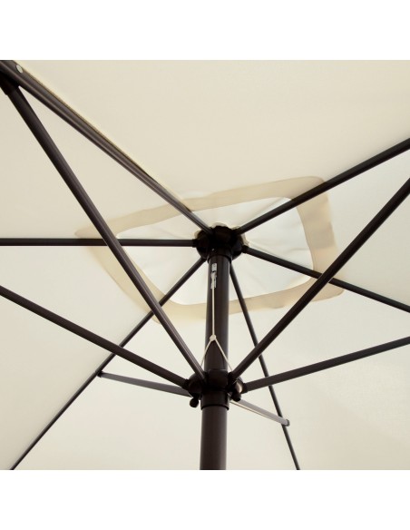 Parasol de balcon 200x120 cm mât aluminium couleur crème