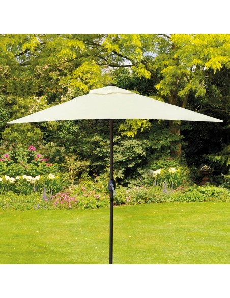 Parasol de balcon 200x120 cm mât aluminium couleur crème