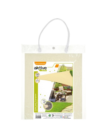 Store triangulaire 500x500x500 cm couleur crème