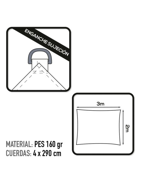 Store rectangulaire 300x200 cm blanc