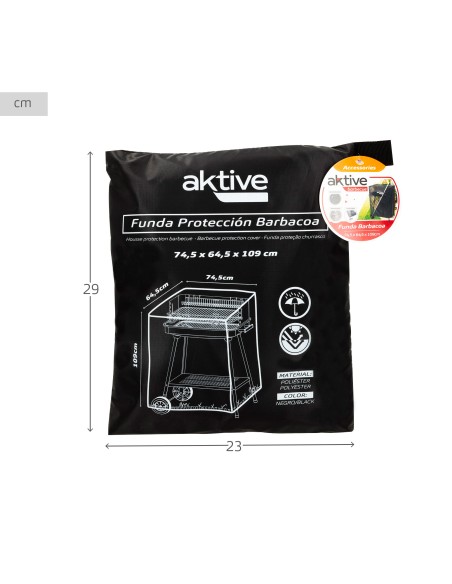 Housse de barbecue imperméable 74,5x64,5x109 cm Aktive