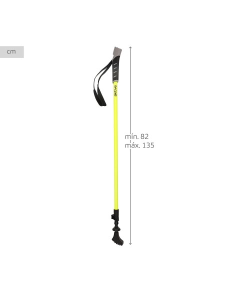 Jeu de bâtons de marche nordique extensibles 82-135 cm 2 sec avec poignée en caoutchouc