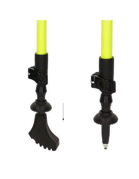 Jeu de bâtons de marche nordique extensibles 82-135 cm 2 sec avec poignée en caoutchouc