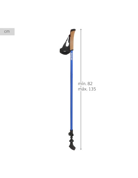 Bâtons de randonnée extensibles de 82 à 135 cm avec poignée en liège