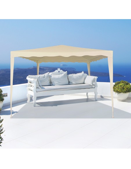 Tonnelle de jardin amovible 300x300x240 cm crème