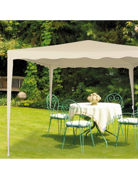 Tonnelle de jardin amovible 300x300x240 cm crème