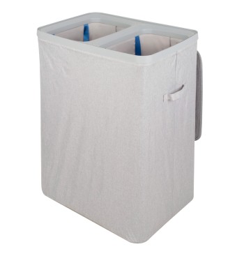 Panier à linge Max Home, 100 litres, gris clair, 2...