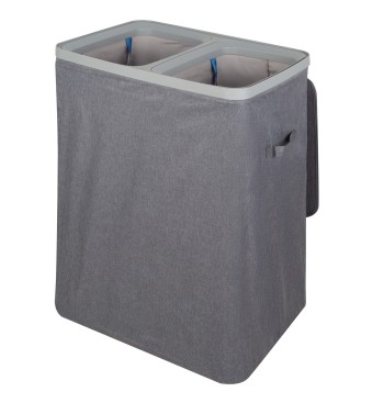 Panier à linge Max Home, 100 litres, gris foncé, 2...
