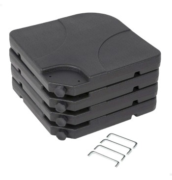 Base de parasol rechargeable carrée 4 pcs.