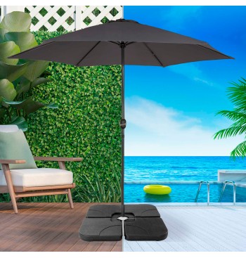 Base de parasol rechargeable carrée 4 pcs. 2