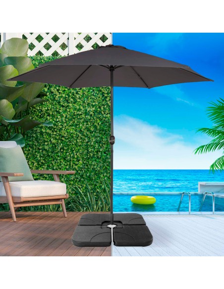 Base de parasol rechargeable carrée 4 pcs.