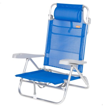 Chaise de plage basse multiposition 47x49x82 cm Gomera