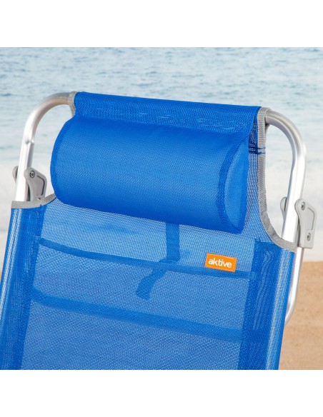 Chaise de plage basse multiposition 47x49x82 cm Gomera