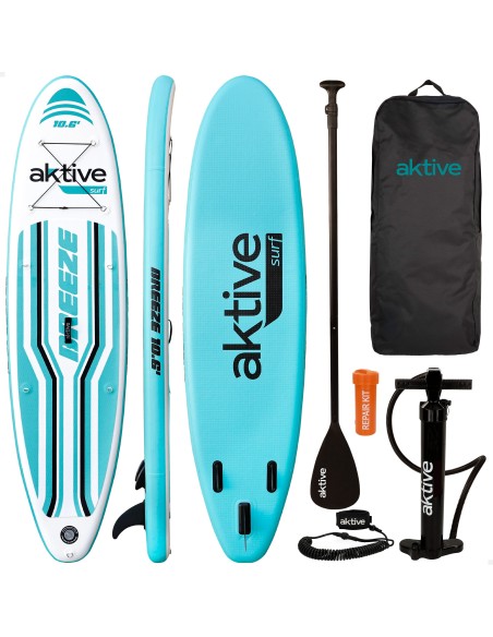 Planche de paddle gonflable pour débutants 10.6" bleue