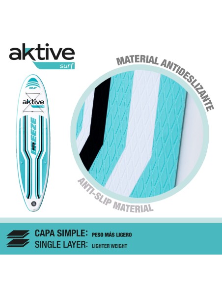Planche de paddle gonflable pour débutants 10.6" bleue