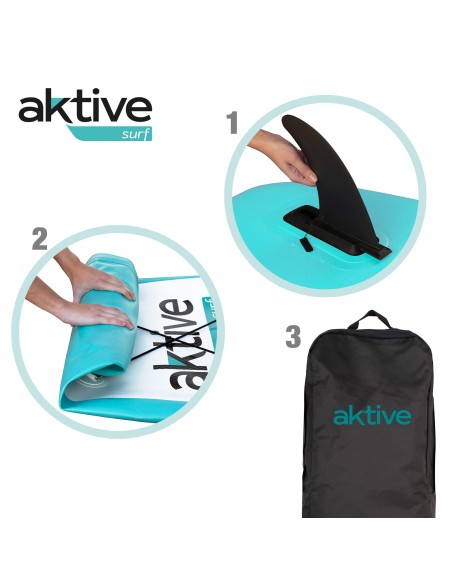 Planche de paddle gonflable pour débutants 10.6" bleue