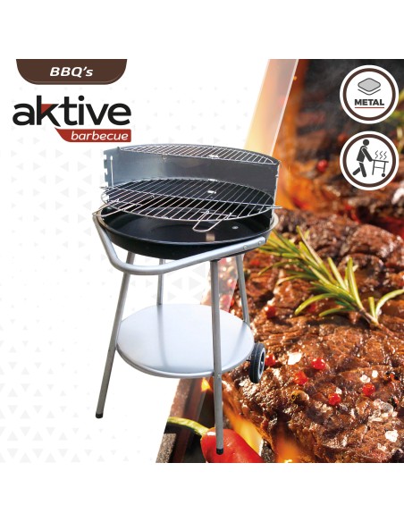 Barbecue rond portatif 4 niveaux