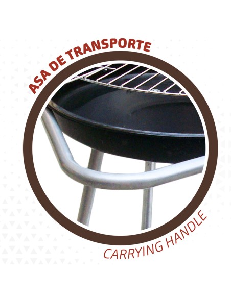 Barbecue rond portatif 4 niveaux