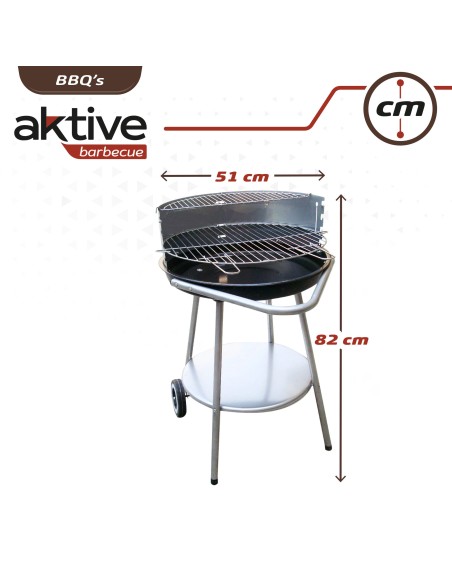 Barbecue rond portatif 4 niveaux