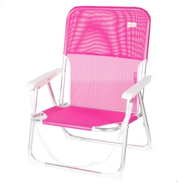 Chaise de plage fixe pliante 44x40x72 cm fuchsia