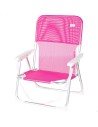 Chaise de plage fixe pliante 44x40x72 cm fuchsia