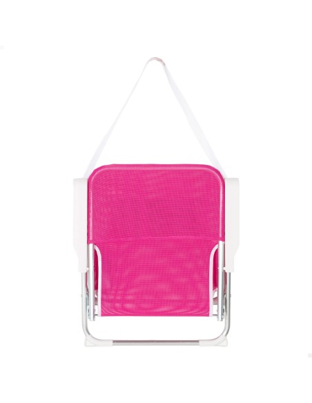Chaise de plage fixe pliante 44x40x72 cm fuchsia