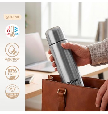 Bouteille thermos 500 ml en acier inoxydable, bouchon à... 2