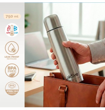 Bouteille thermos en acier inoxydable de 750 ml avec... 2