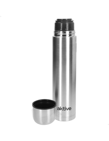 Thermos 1 L bouchon à vis en acier inoxydable doseur anti-fuite