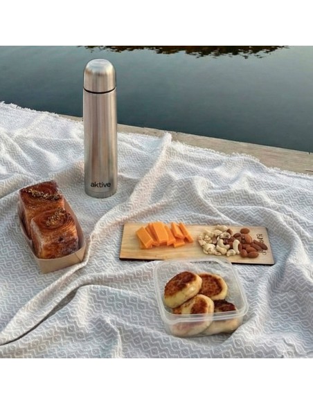 Thermos 1 L bouchon à vis en acier inoxydable doseur anti-fuite