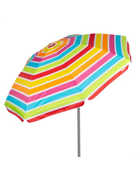 Parapluie de plage 8 tiges 200 cm rayé couleurs