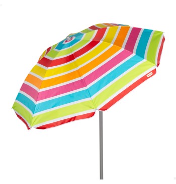 Parapluie de plage 8 tiges 180 cm rayé couleurs