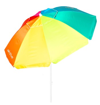Parapluie de plage coupe-vent 8 tiges 200 cm multicolore