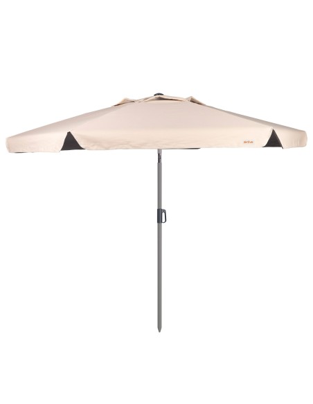 Grand parasol de jardin inclinable coupe-vent 230 cm UV50 ivoire