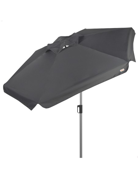 Grand parasol de jardin inclinable coupe-vent 230 cm UV50 anthracite