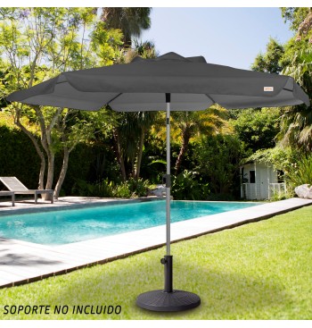 Grand parasol de jardin inclinable coupe-vent 230 cm UV50... 2